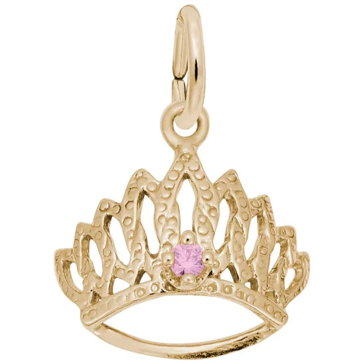 10 KT TIARA W/BIRTHSTONE-OCT