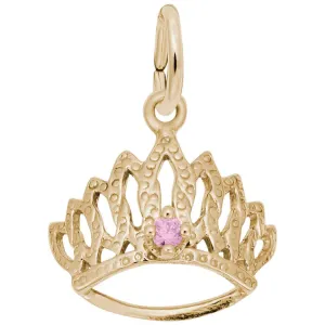 10 KT TIARA W/BIRTHSTONE-OCT