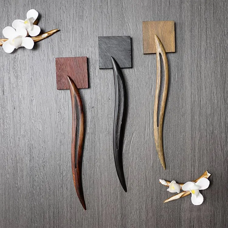 18cm Sandalwood Chinese Hairpin Zan (Shape 8)