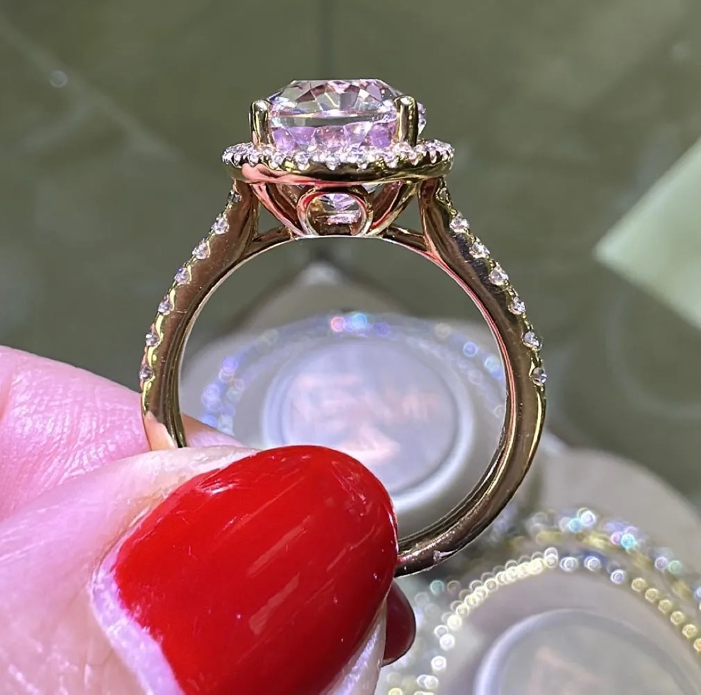 3.89ct tw Kunzit & Diamond Cocktail Ring
