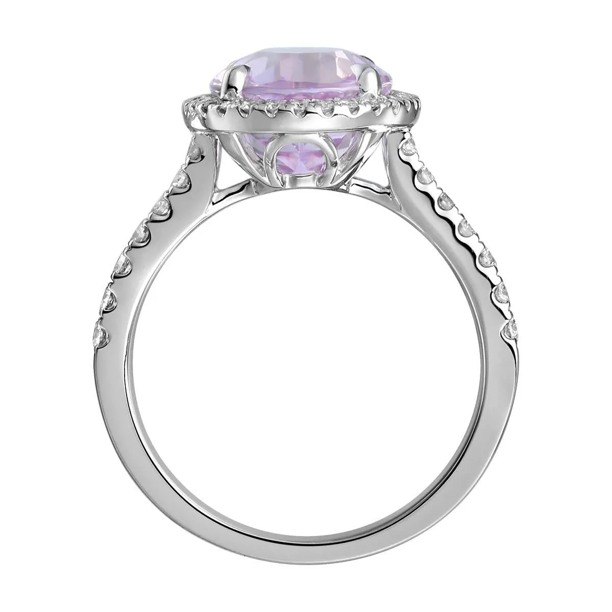 4.63carat Kunzit & Diamond Cocktail Ring