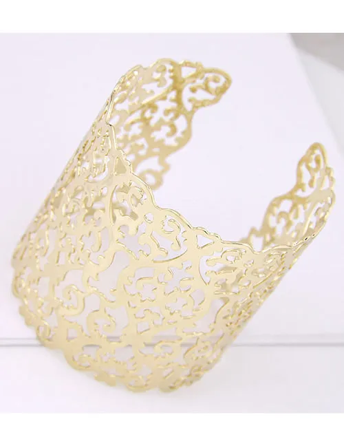 B184 Gold Filigree Design Bracelet