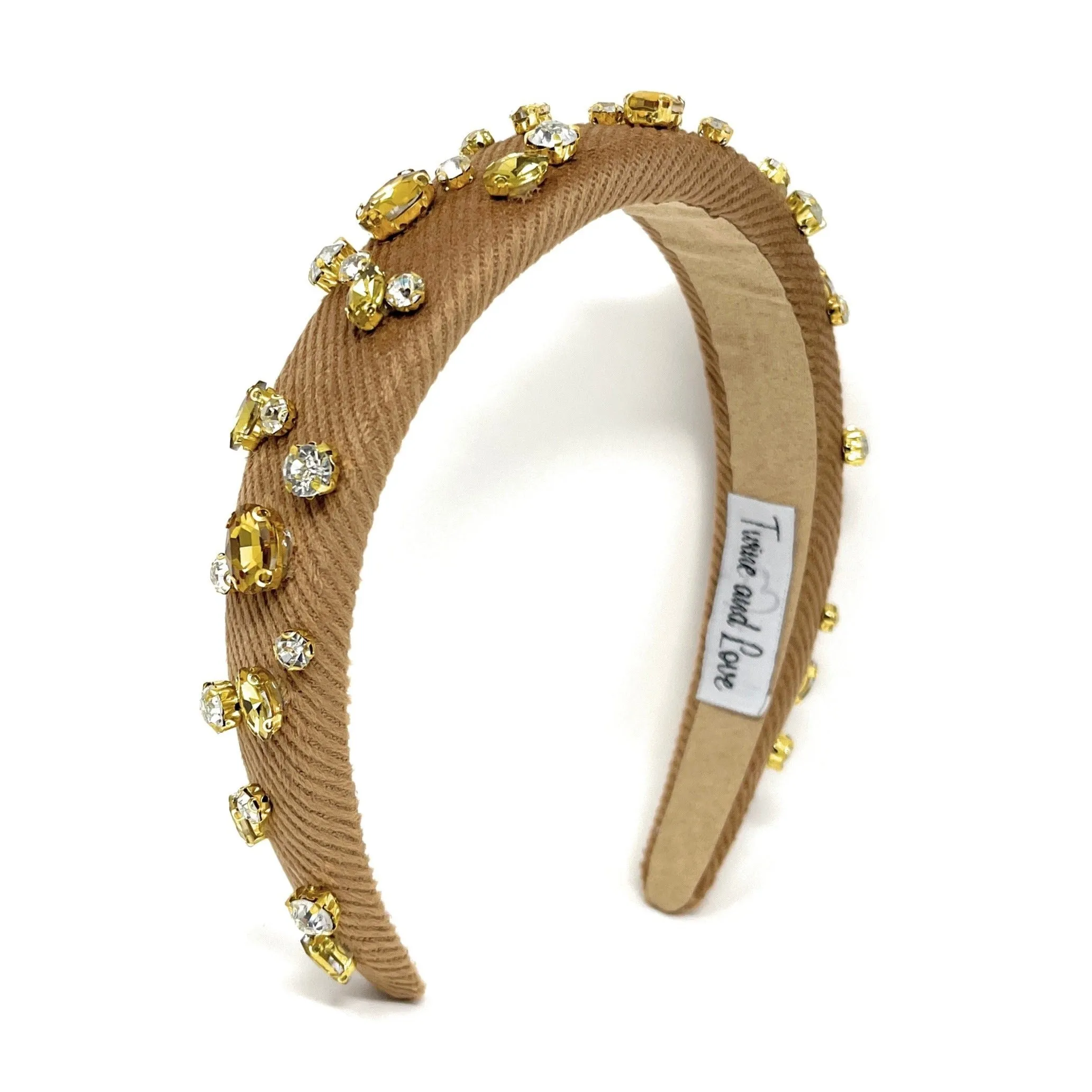 Beige Padded Baroque Headband