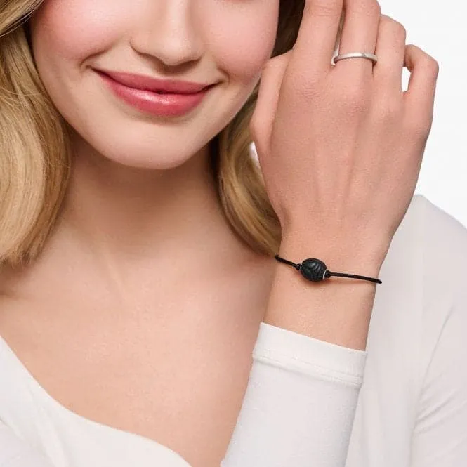 Black Nylon Obsidian Bracelet A2109-172-11