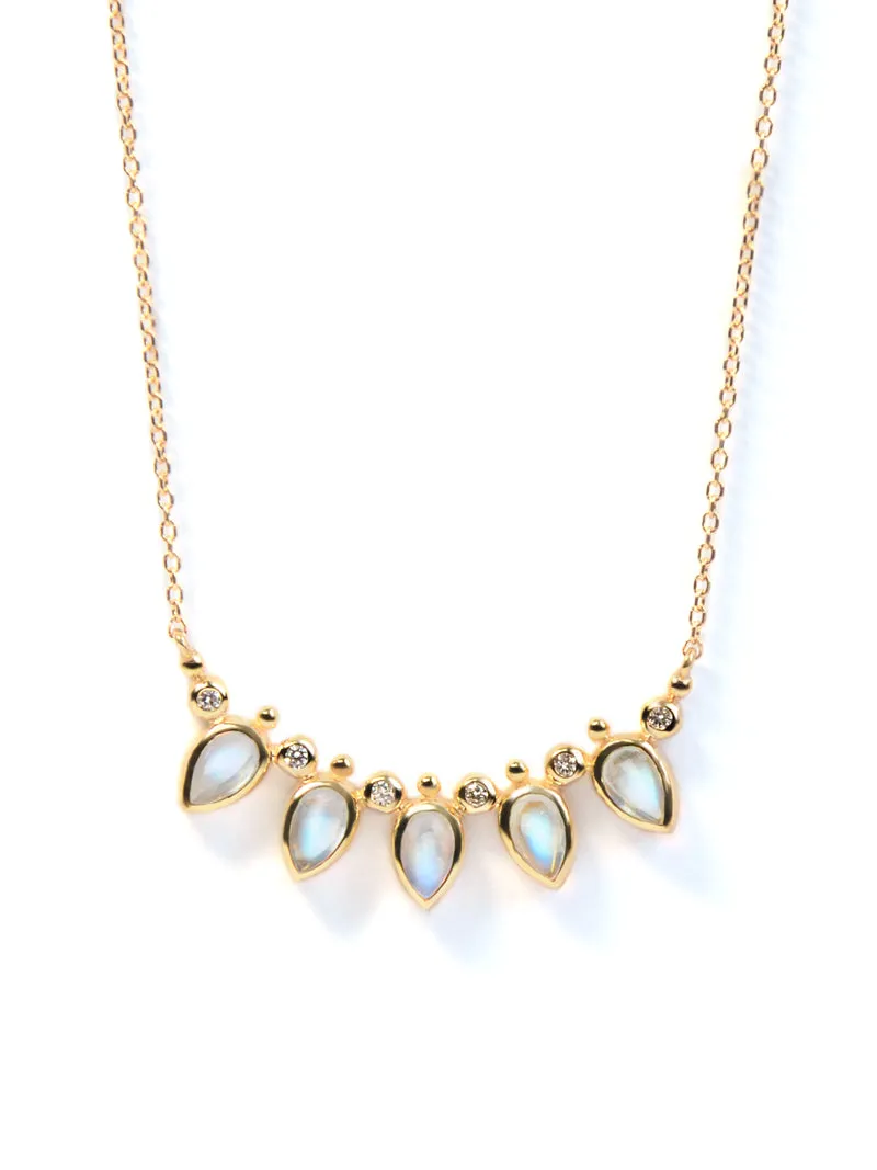 Bouquet Bezel Bar Necklace