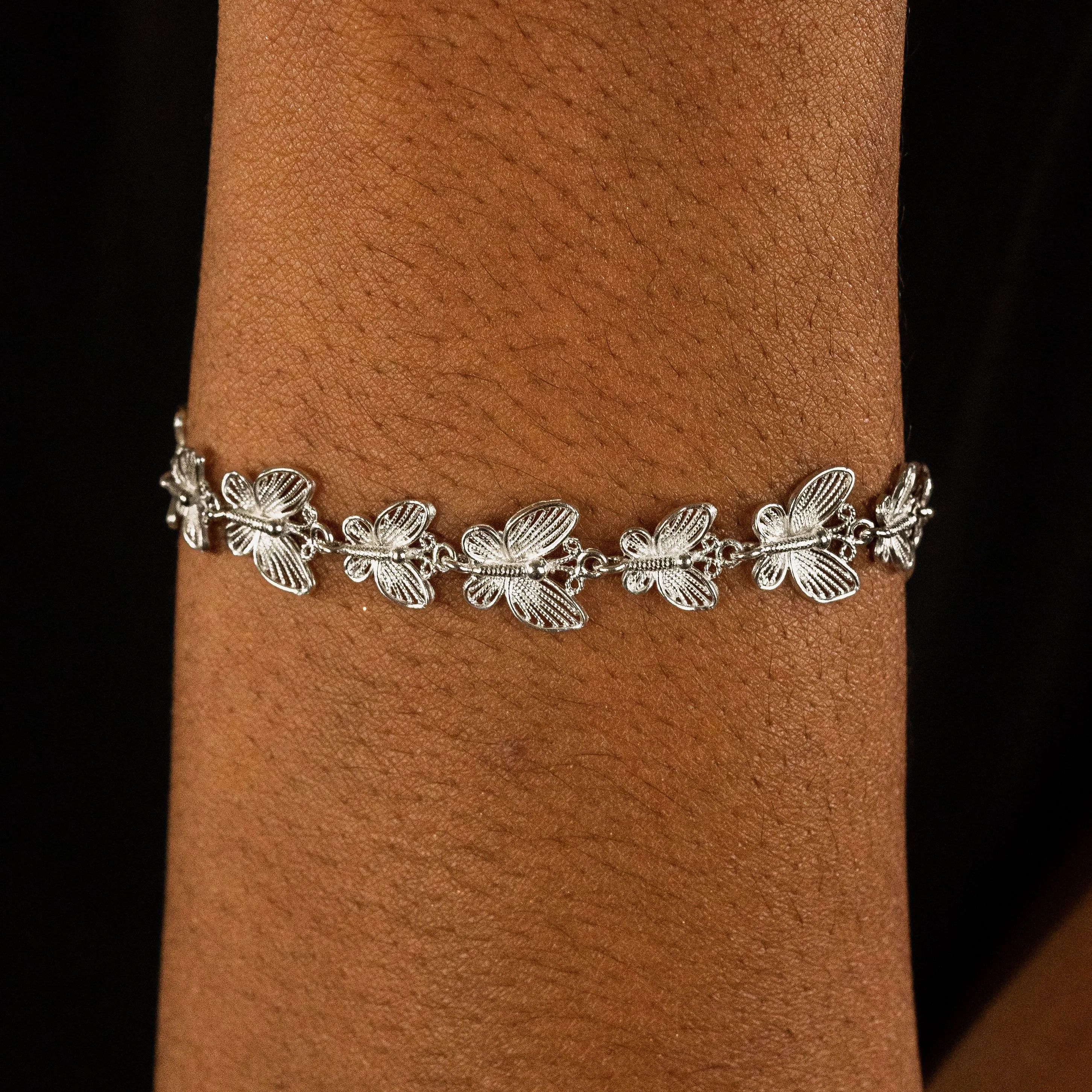 Butterfly Filigree Bracelet, Adjustable