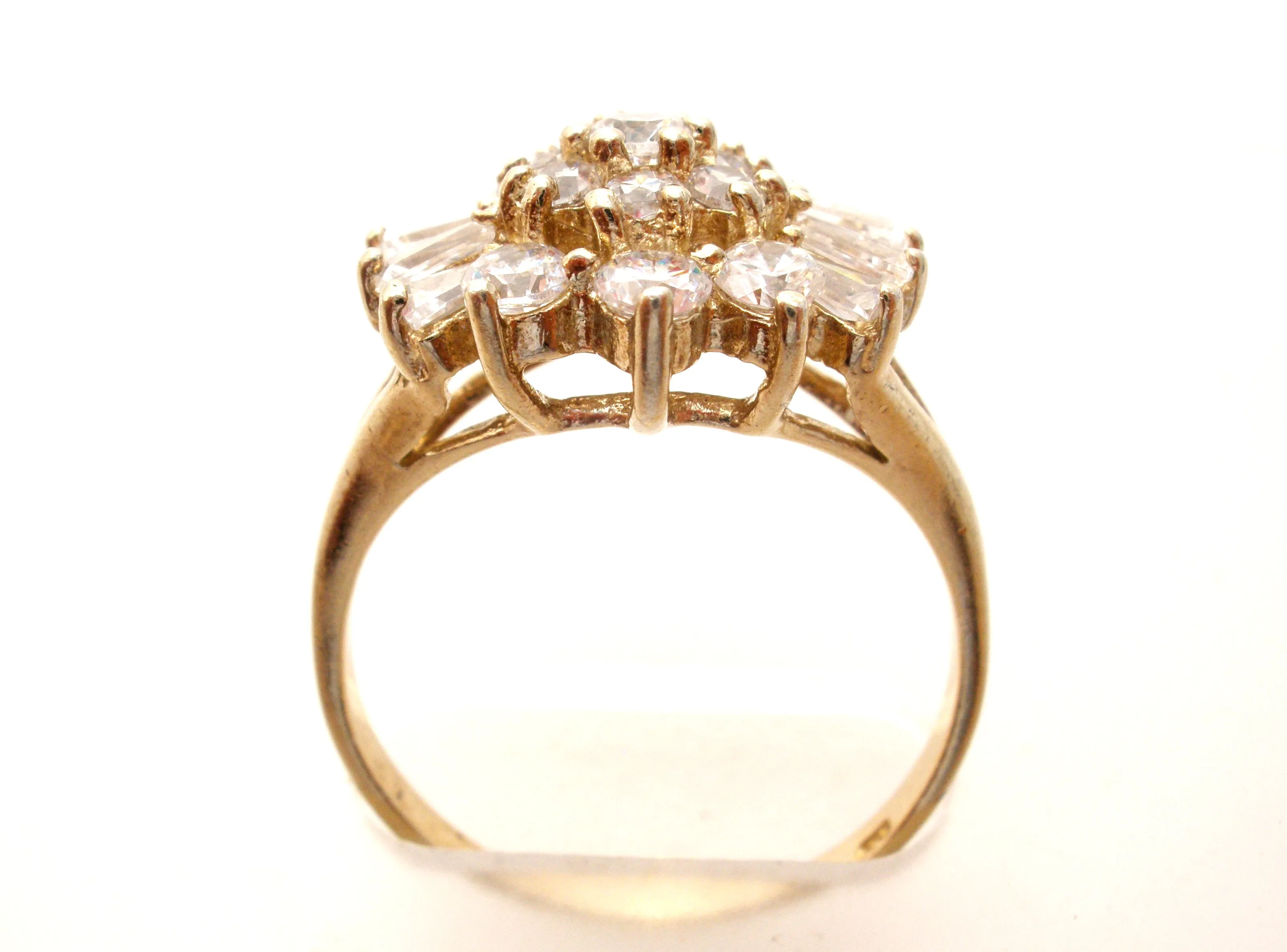 Clear Cubic Zirconia Cocktail Ring 925