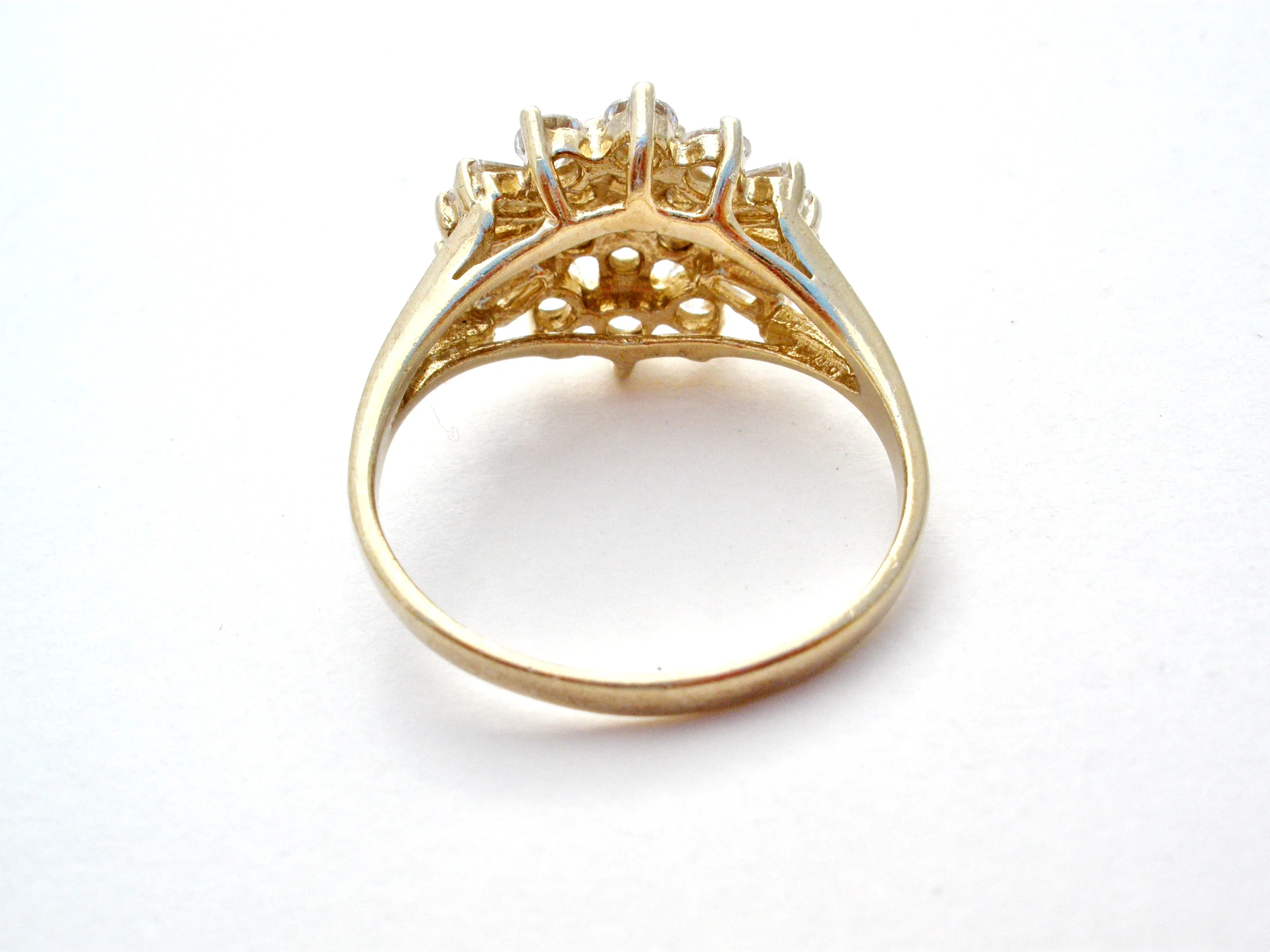 Clear Cubic Zirconia Cocktail Ring 925