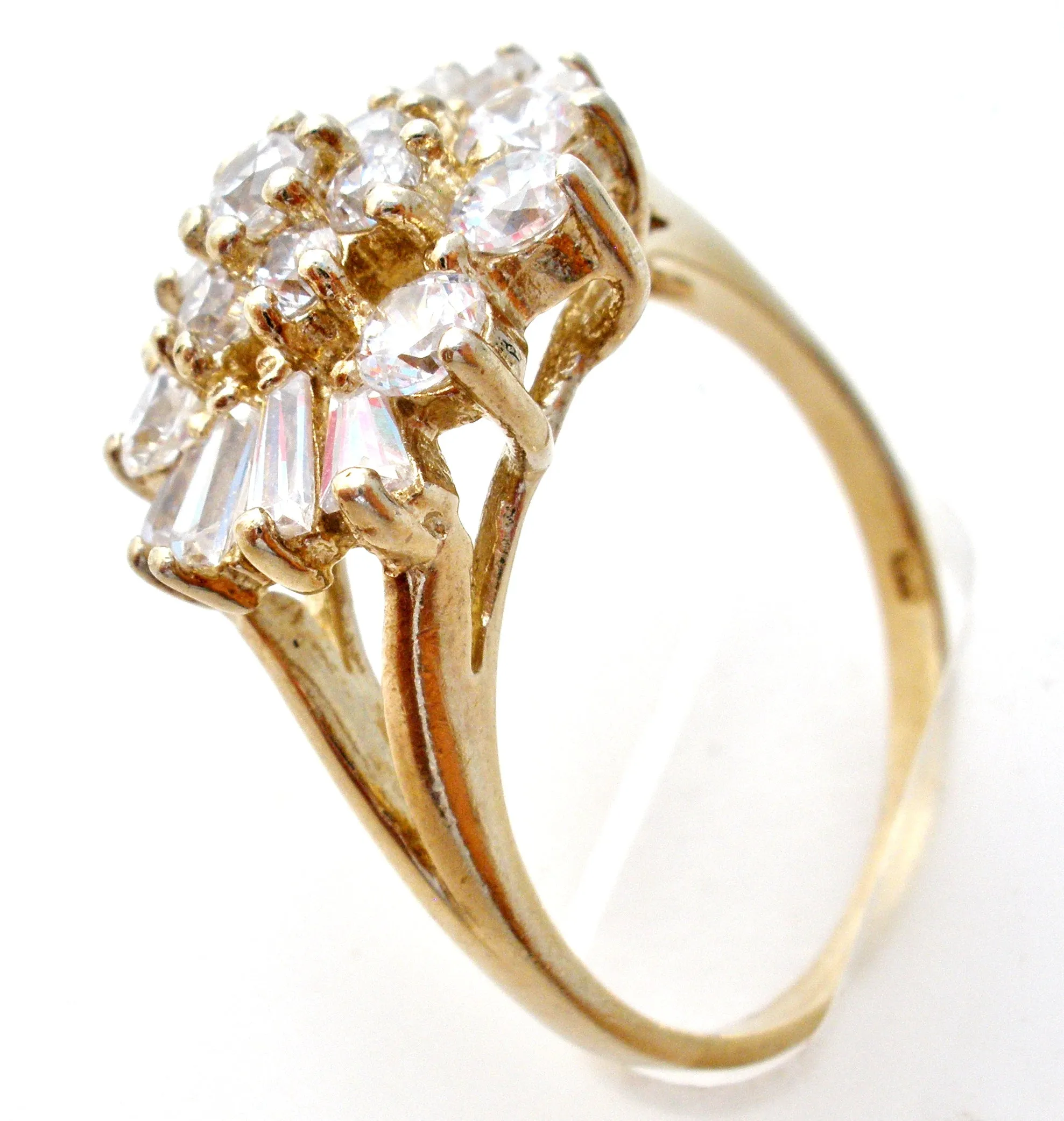 Clear Cubic Zirconia Cocktail Ring 925
