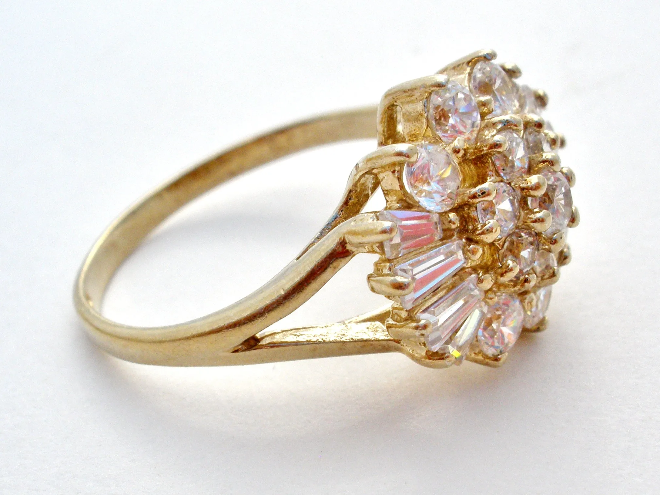 Clear Cubic Zirconia Cocktail Ring 925