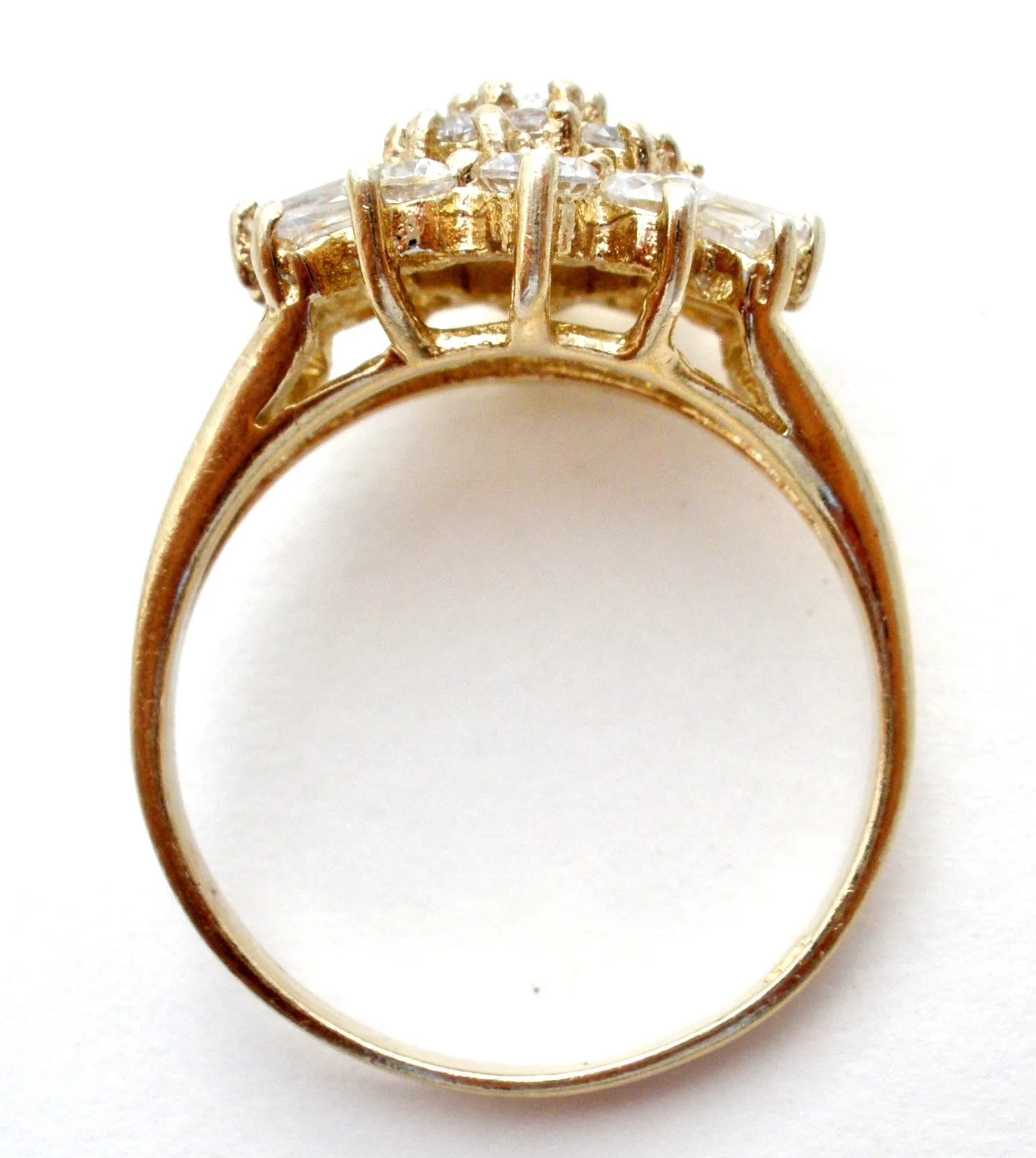 Clear Cubic Zirconia Cocktail Ring 925