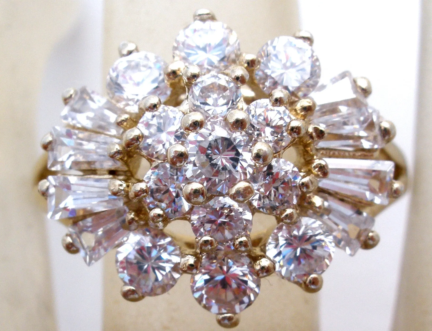 Clear Cubic Zirconia Cocktail Ring 925