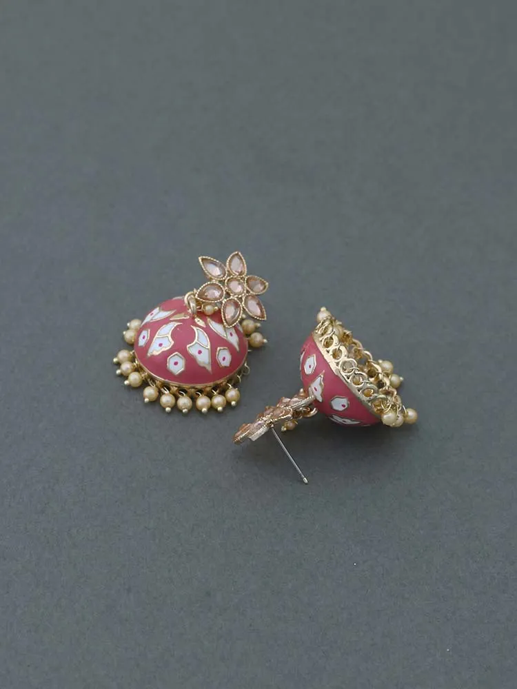 Coral Kolar Jhumkis
