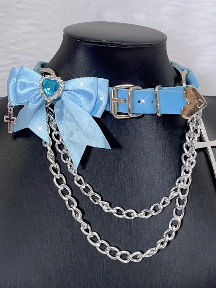 Cross Bowknot Design Jirai Kei Choker