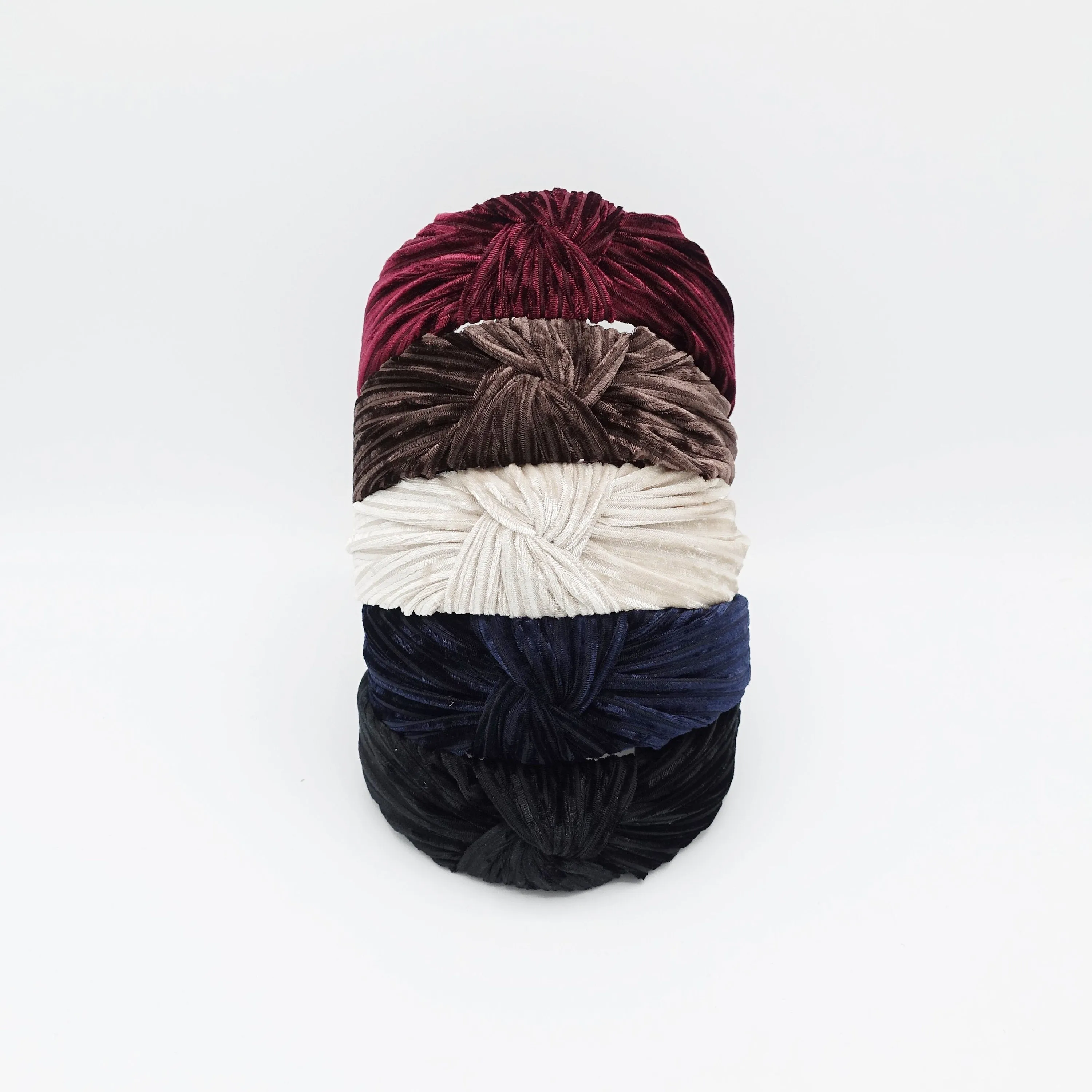 crushed velvet knotted headband one layer simple hairband for women