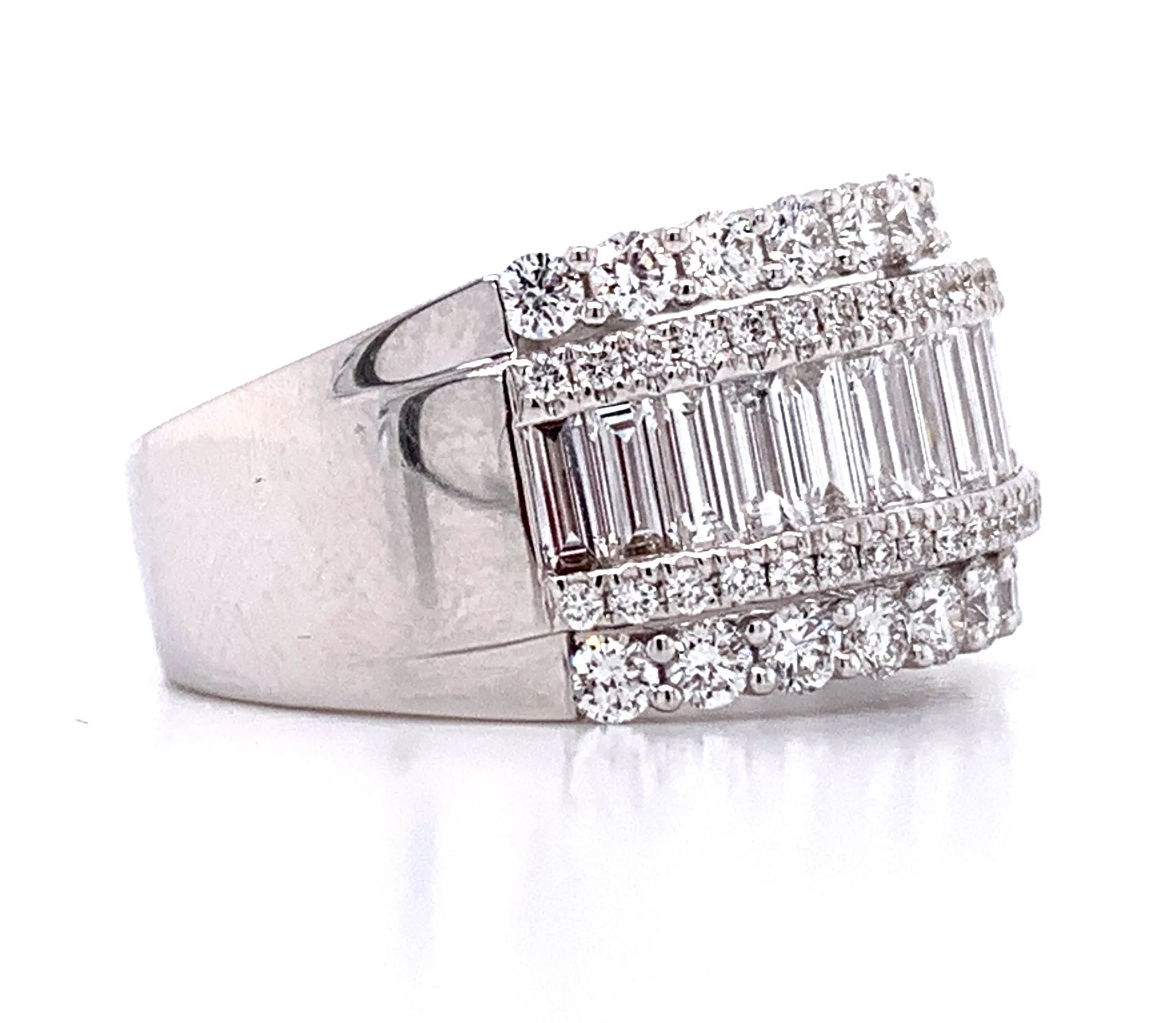 Diamond Cocktail Baguette Ring 2.54ct