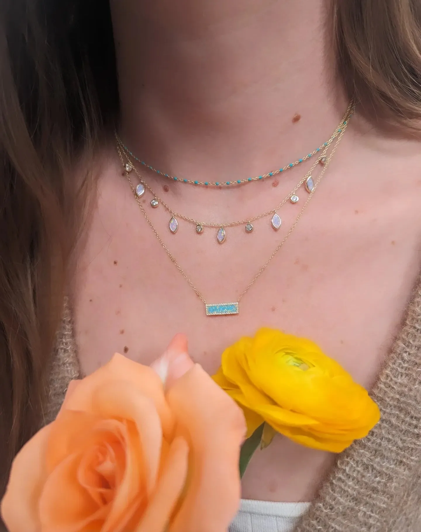 Drops of Spring Opal Necklace
