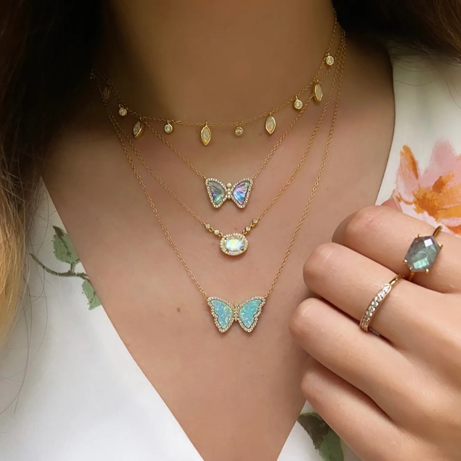 Drops of Spring Opal Necklace