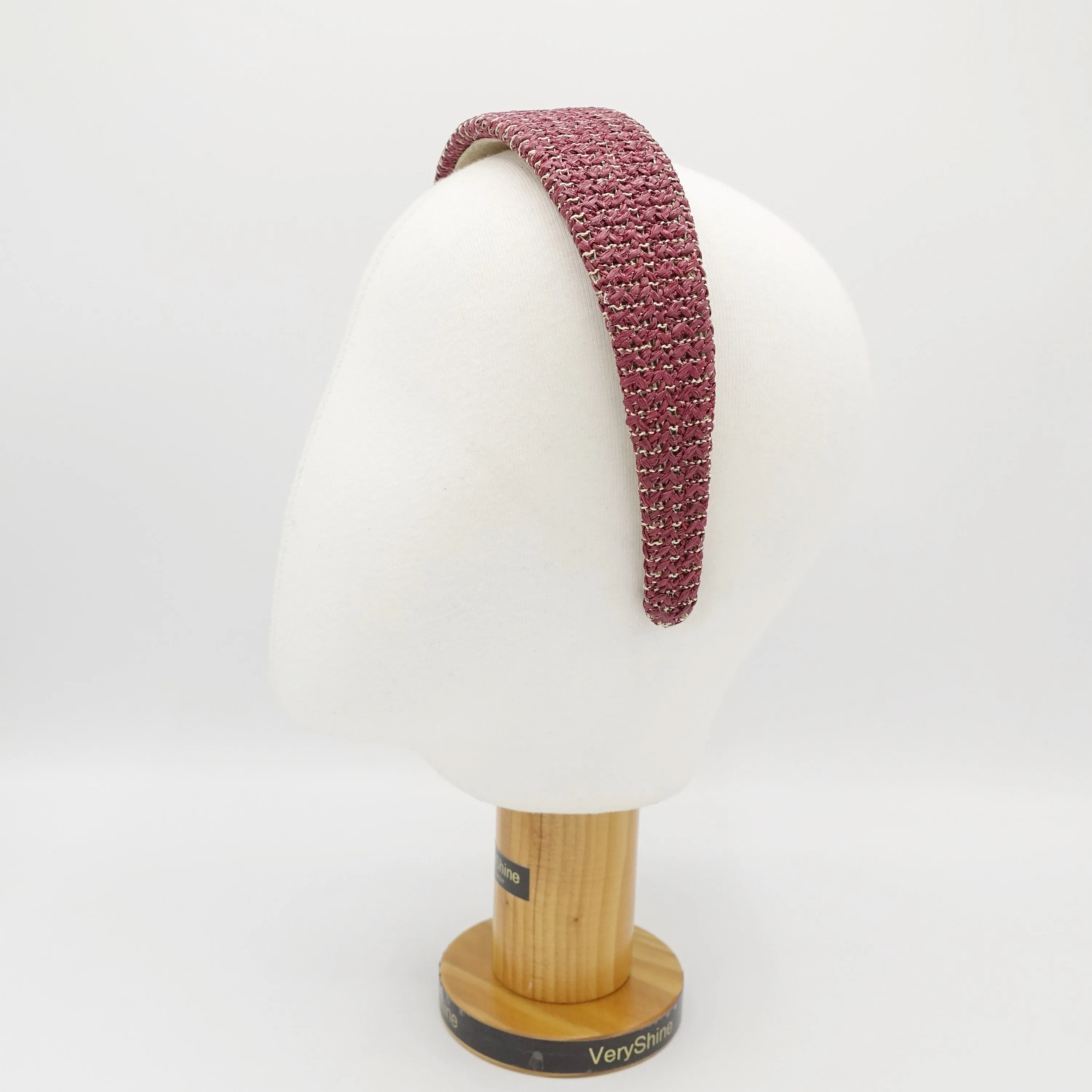 faux straw threaded flat headband