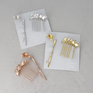 Flower Hairpin and Side Comb Set