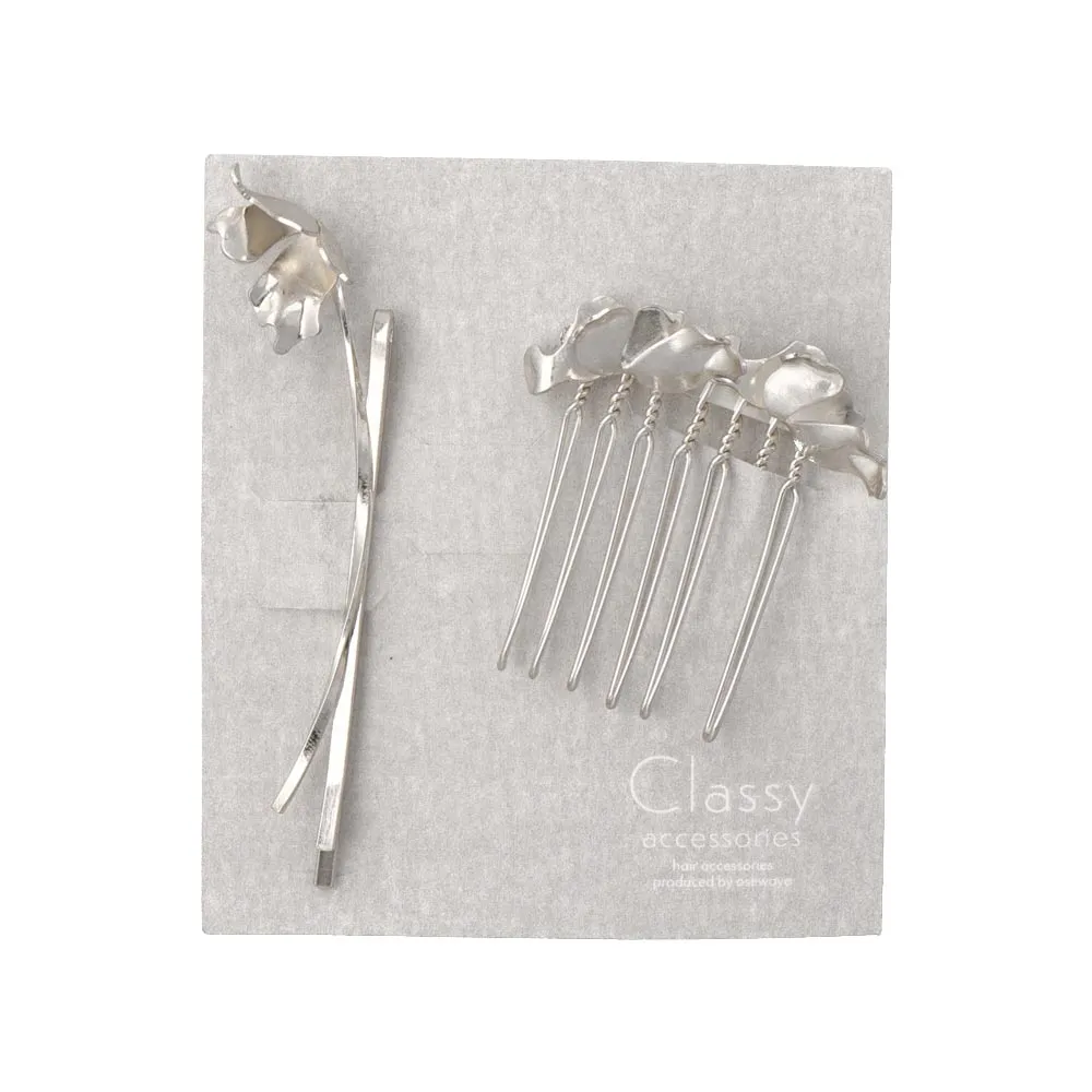 Flower Hairpin and Side Comb Set