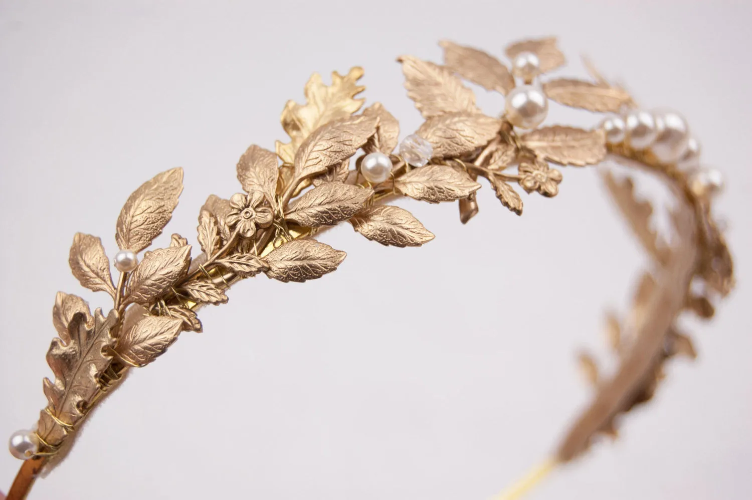 Gold leaf tiara