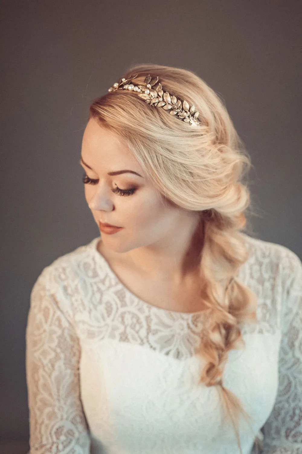 Gold leaf tiara