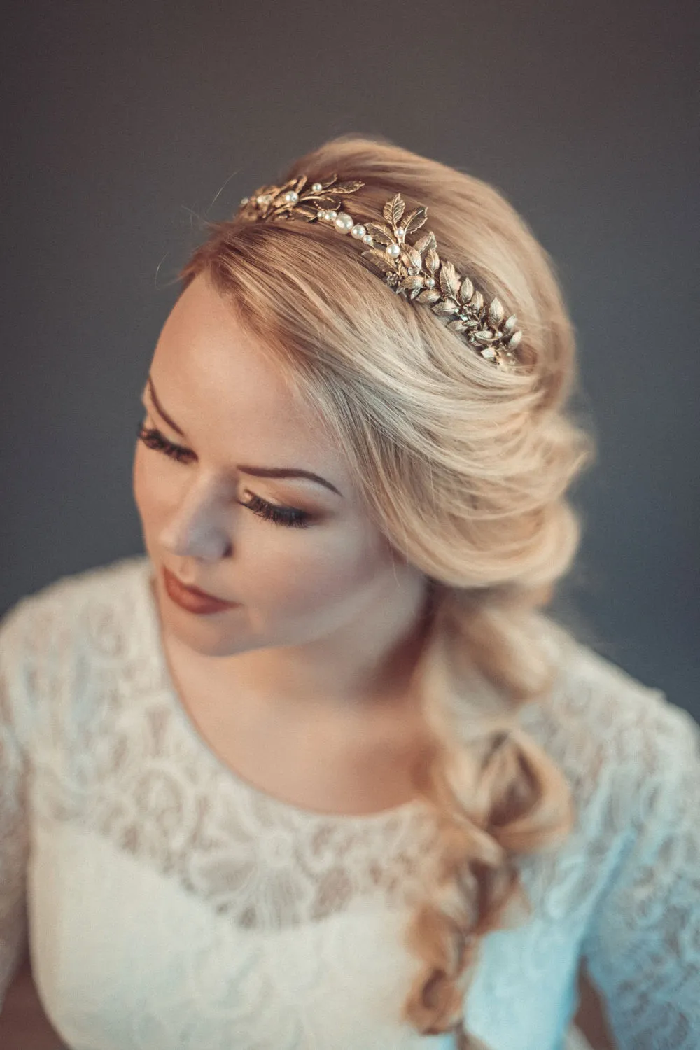 Gold leaf tiara