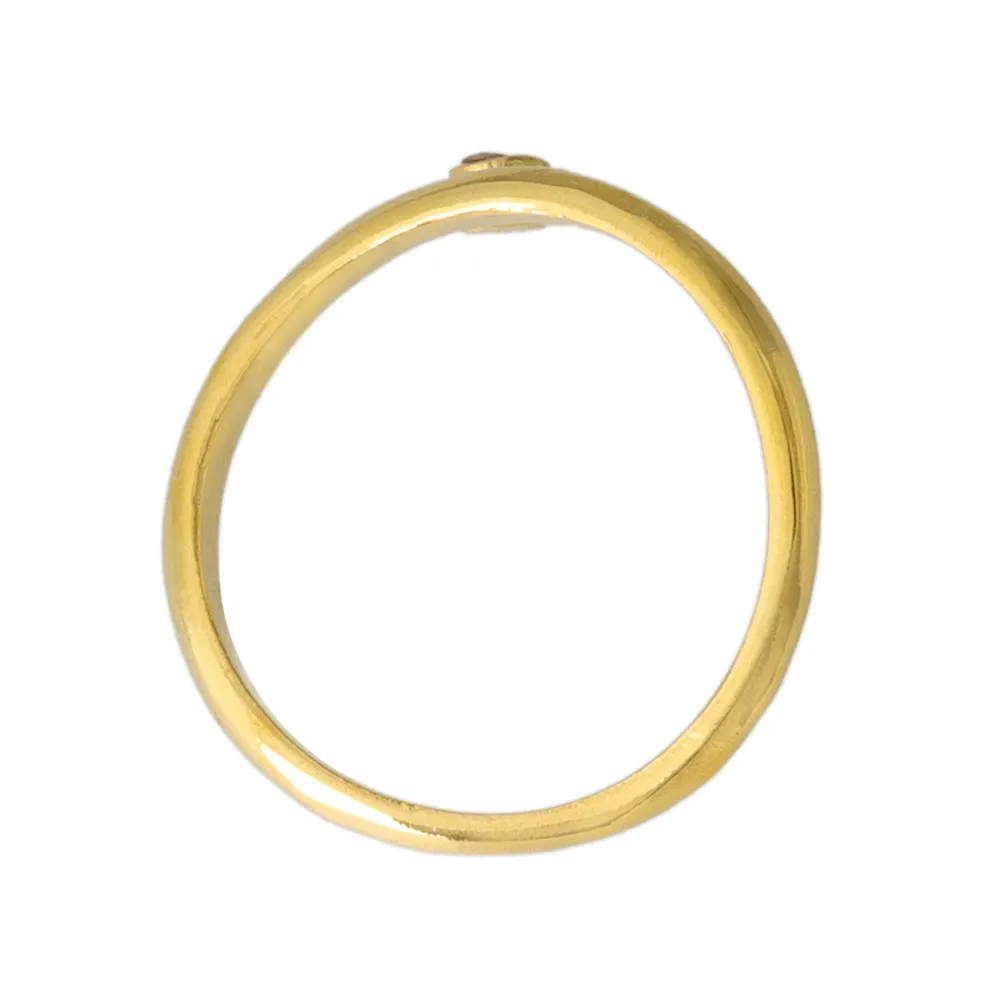 Gold Tone Curved Pinky Ring