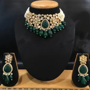 Green Kundan Necklace Set 20067-7251