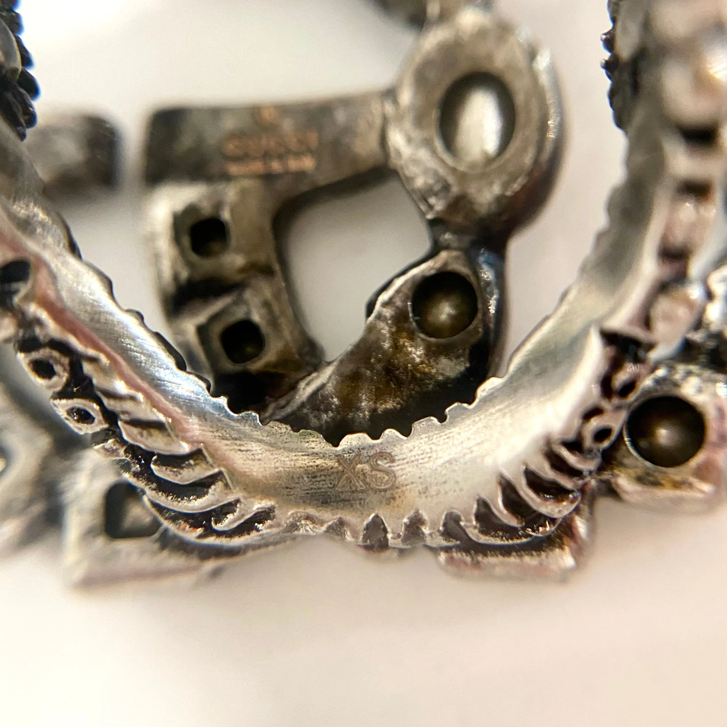 Gucci Crystal & Silver GG Ring