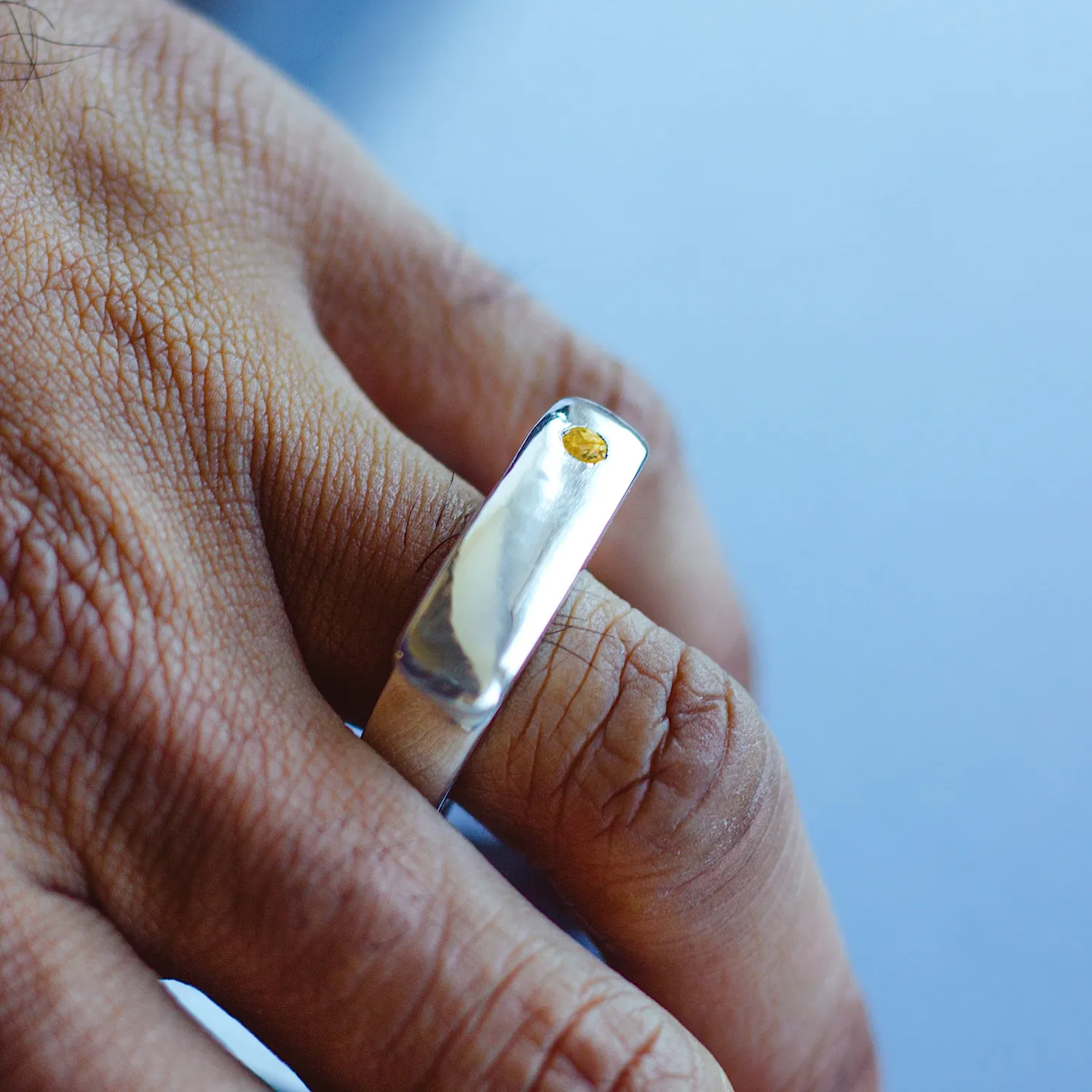 Hammer Gemstone Ring