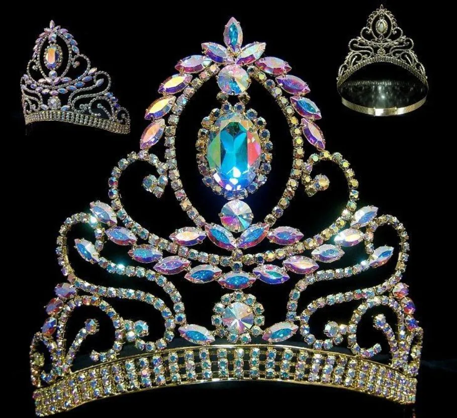 Miss Teen Beauty Pageant Aurora Borealis Tiara - Gold