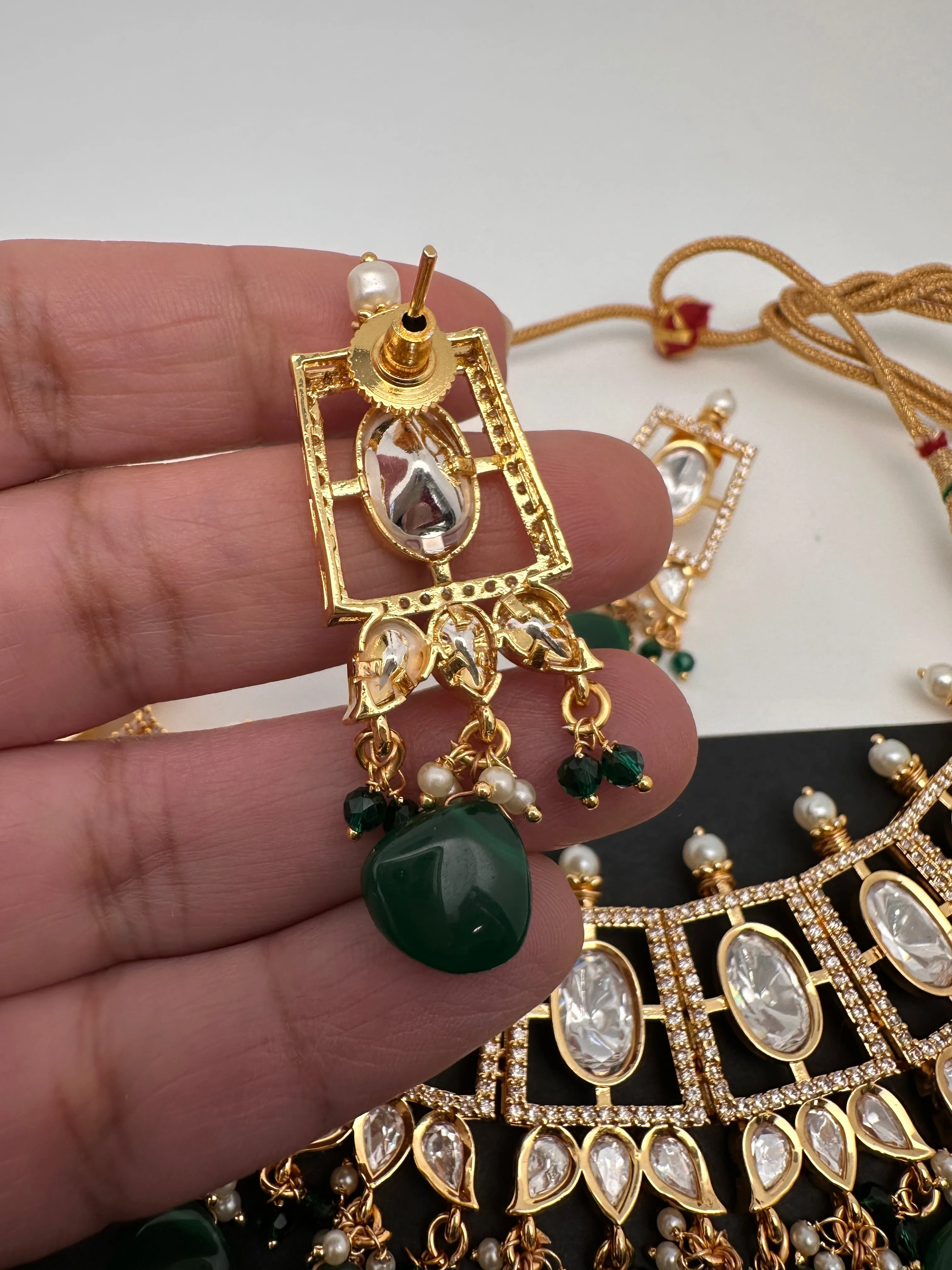Moissanite Green Choker