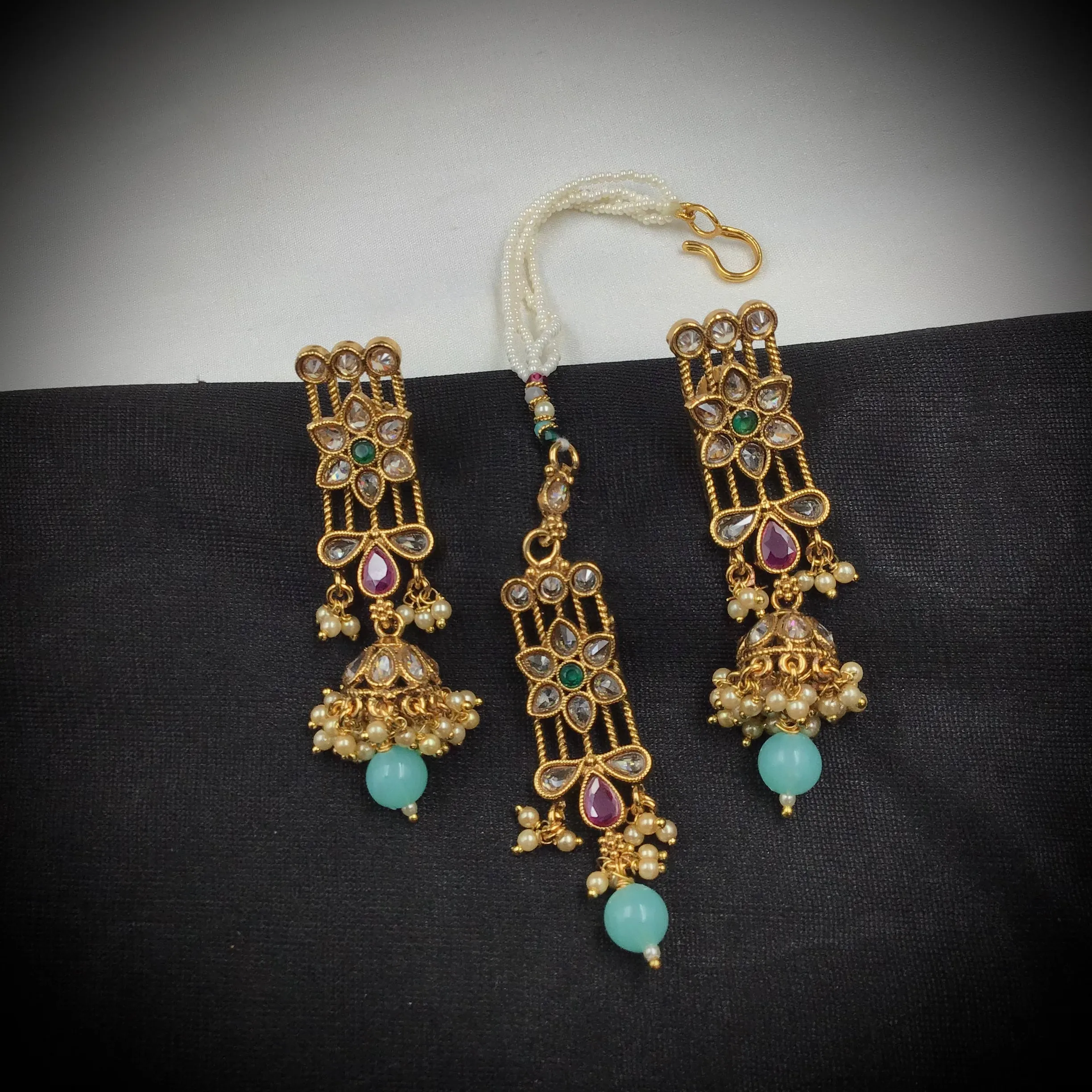 Multi Gold Look Necklace Set 17657-4839