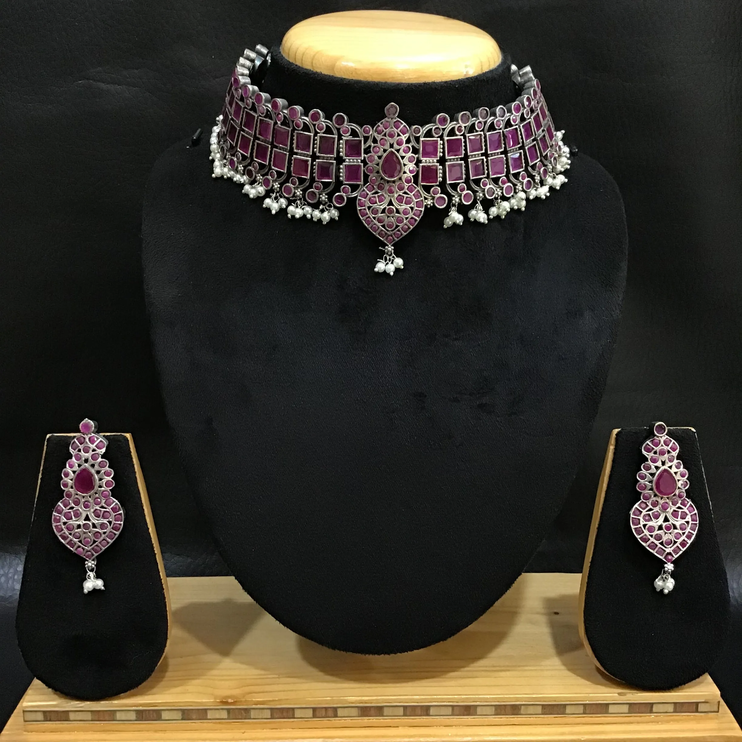 Oxidized Choker Set 1217-69