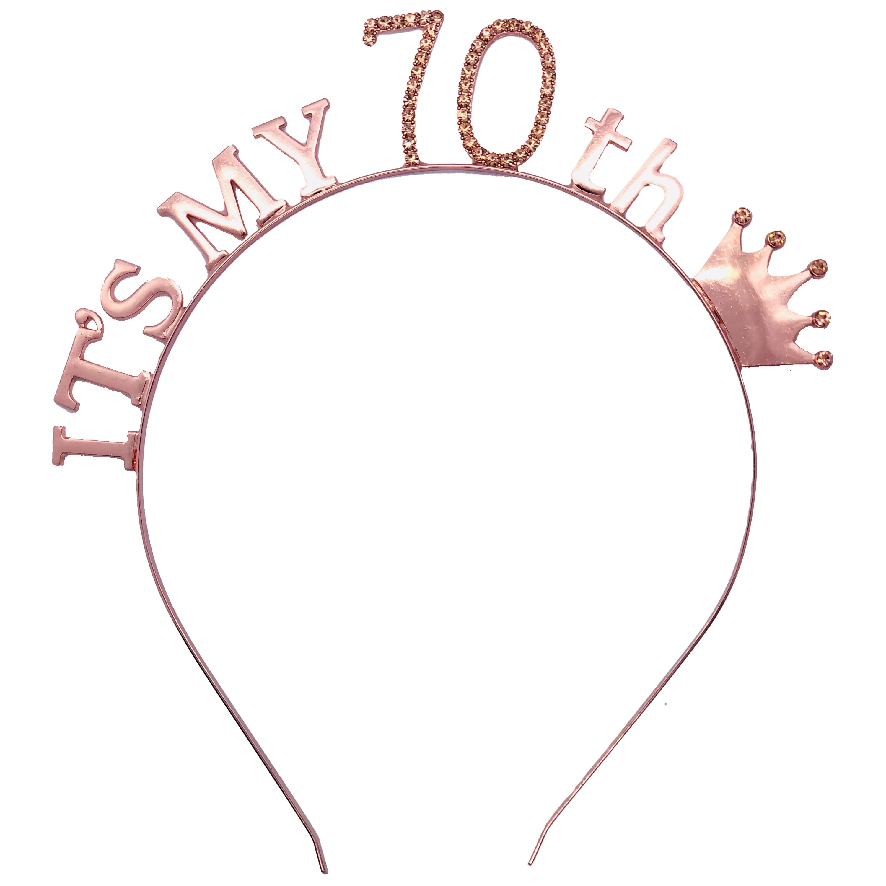 Rose Gold Rhinestone Sparkly Birthday Tiara