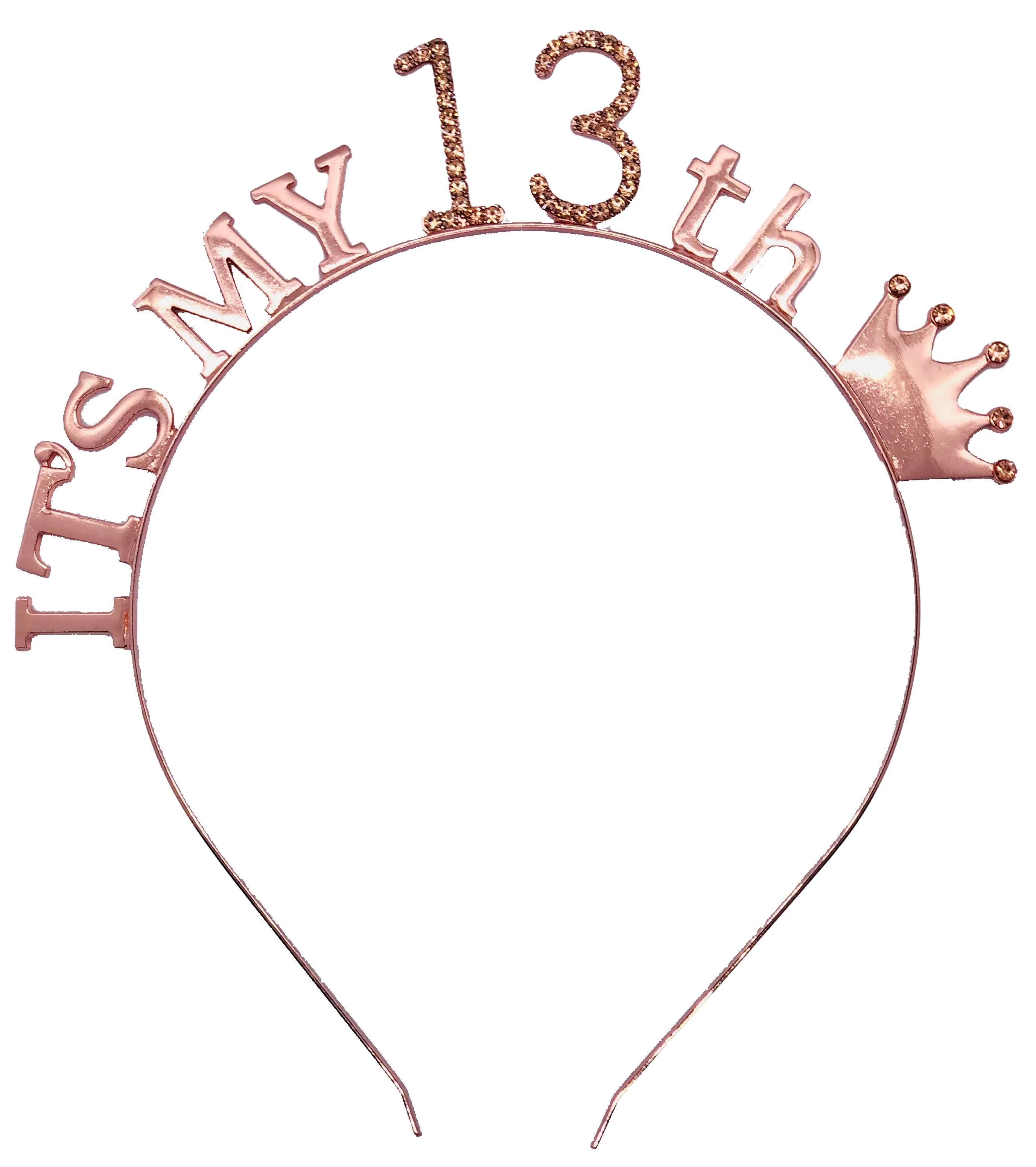Rose Gold Rhinestone Sparkly Birthday Tiara