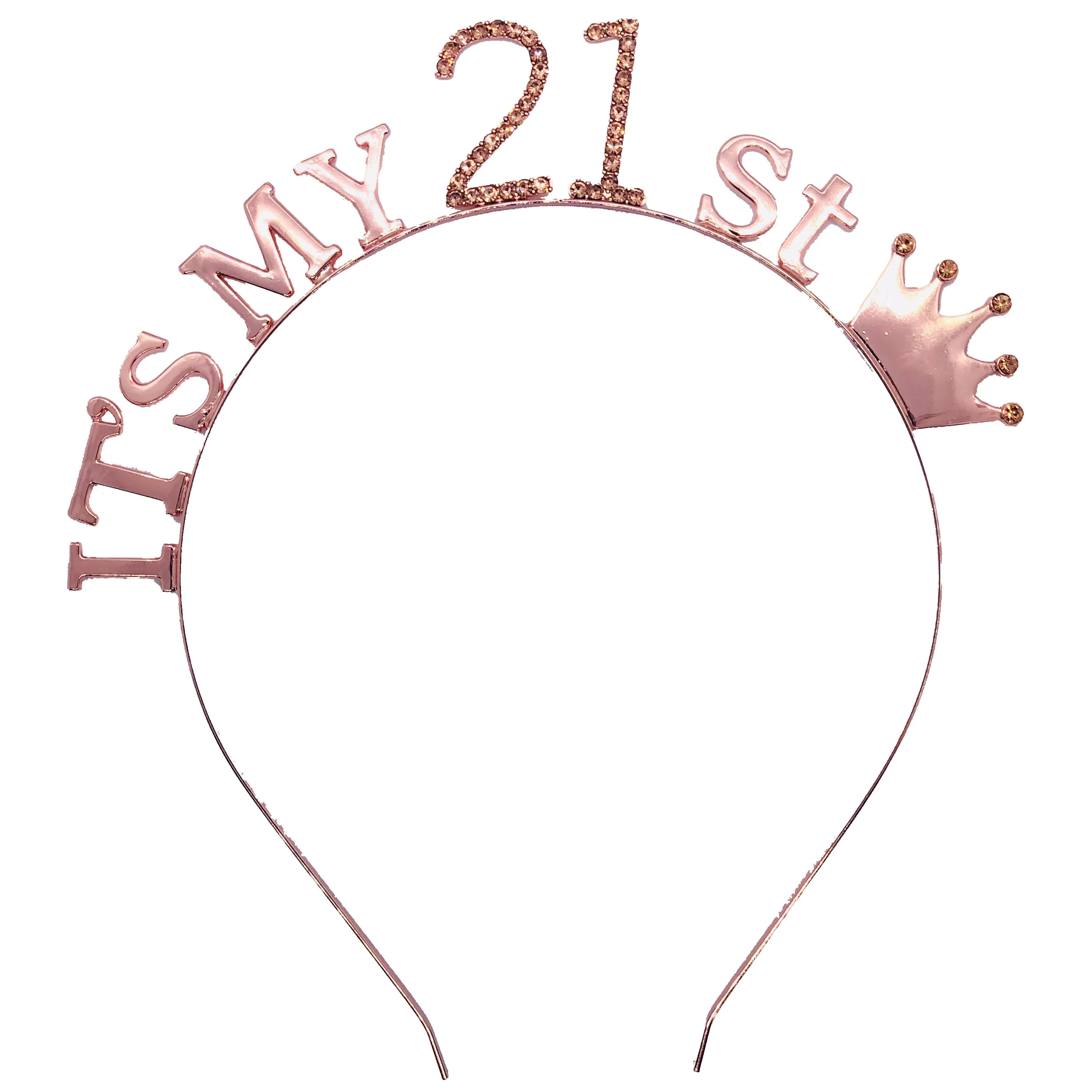Rose Gold Rhinestone Sparkly Birthday Tiara