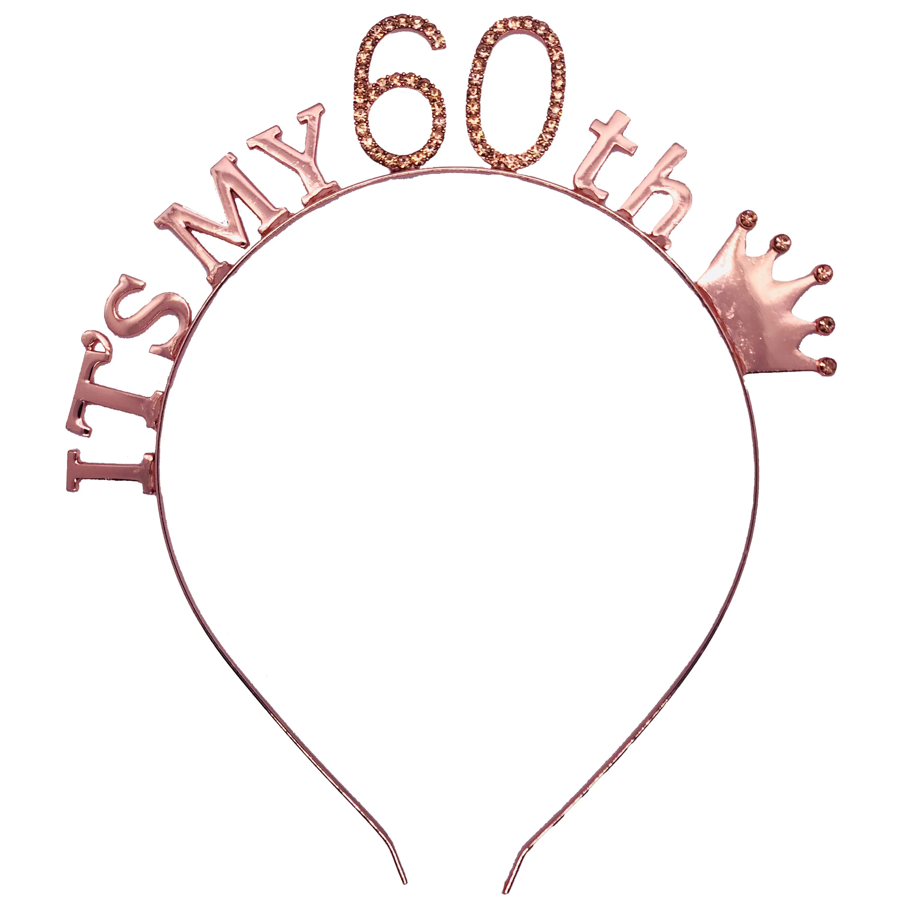 Rose Gold Rhinestone Sparkly Birthday Tiara