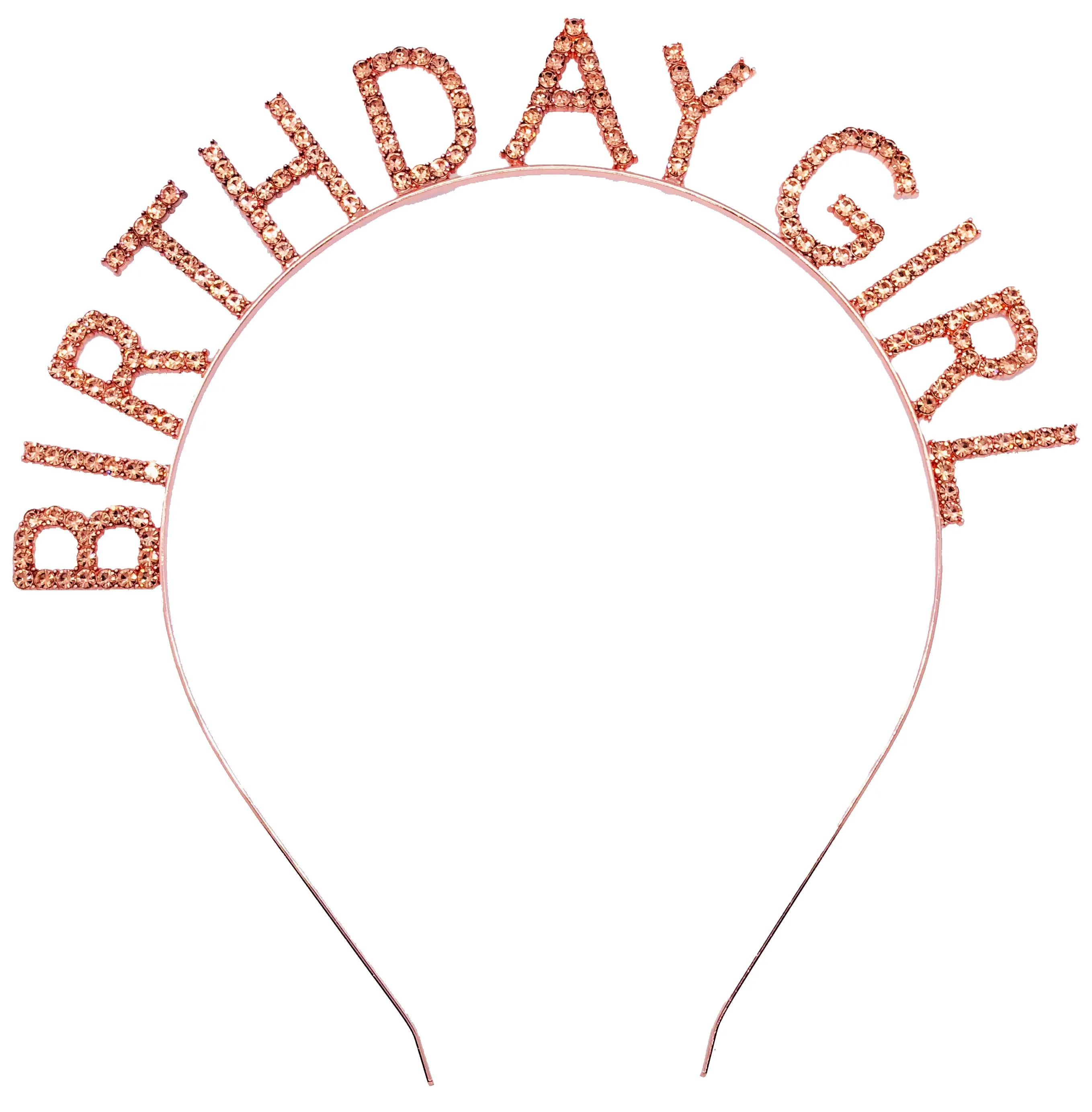 Rose Gold Rhinestone Sparkly Birthday Tiara