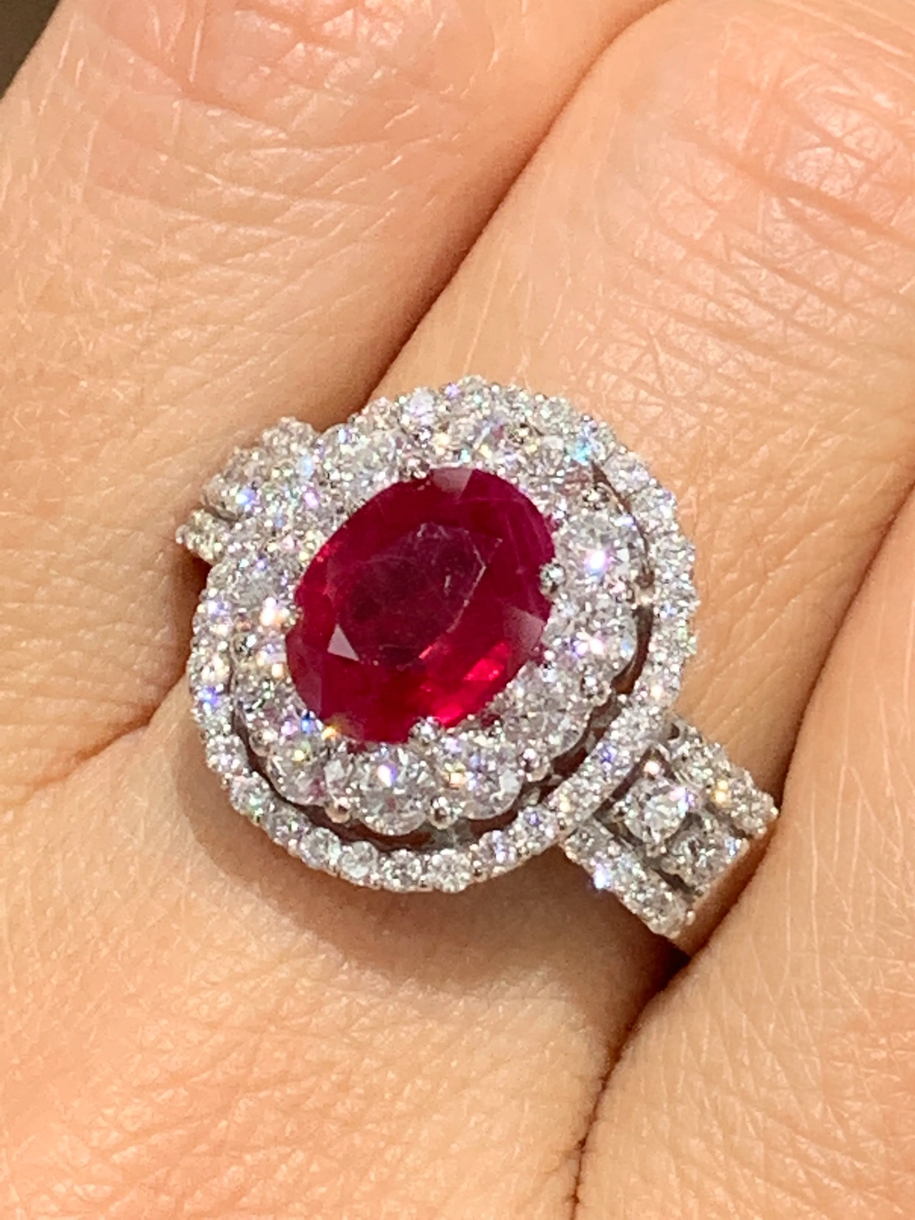 Ruby And Diamond Right Hand Ring 2.62ct tw