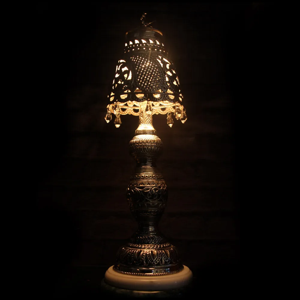 Silver Filigree Lamp