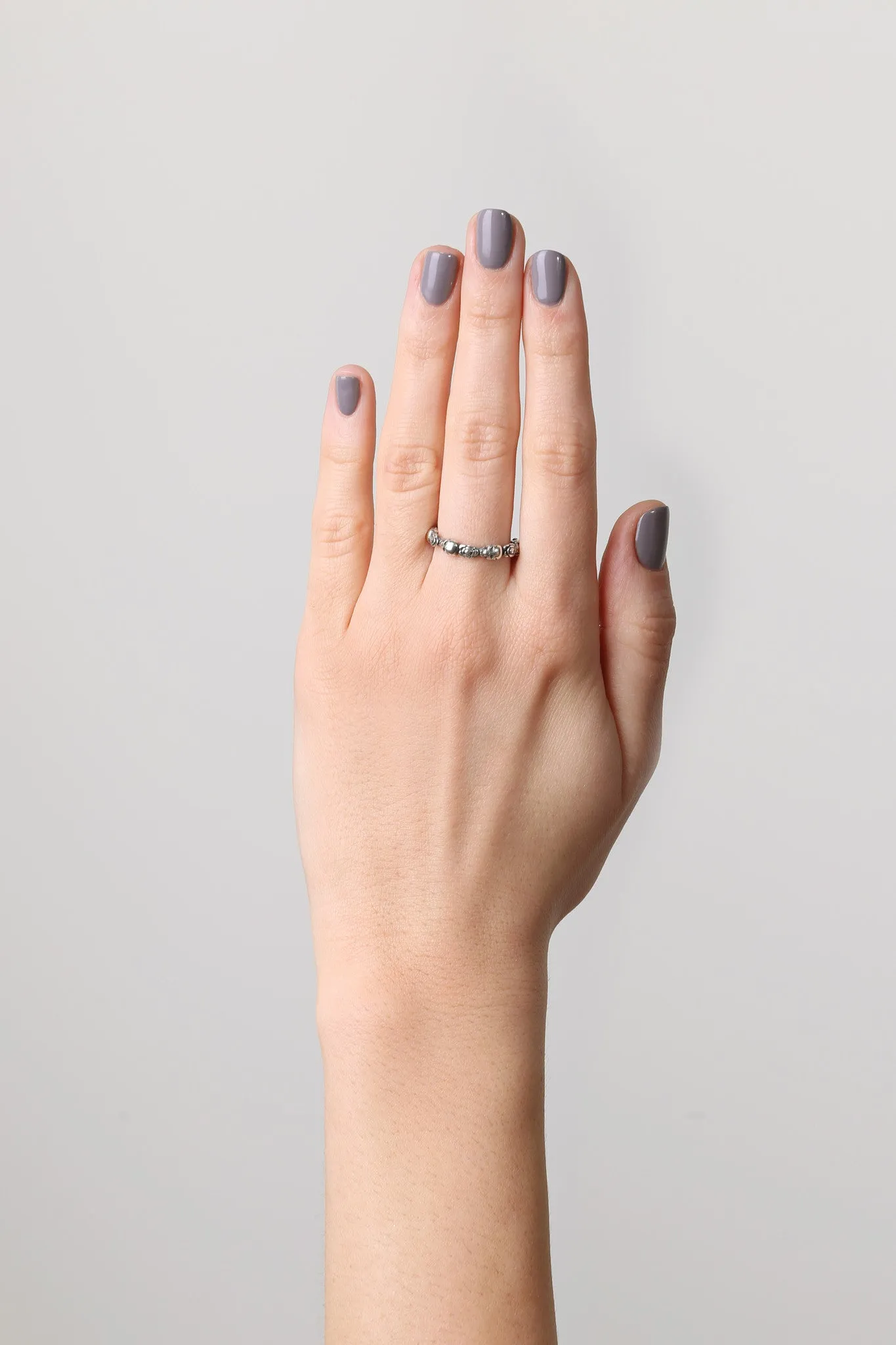 Stackable Skull & Rose Ring