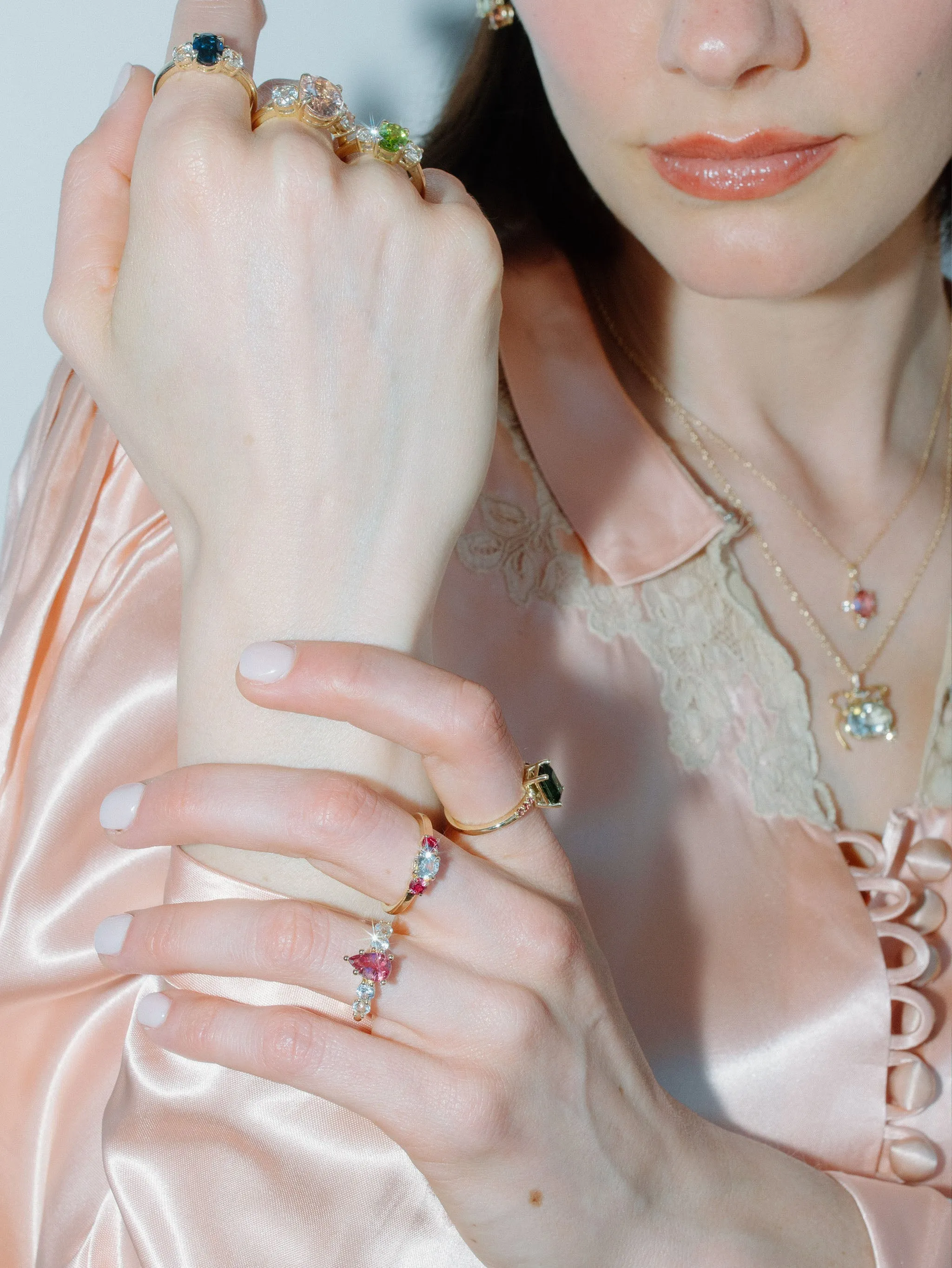 Tourmaline Pear Cocktail Ring