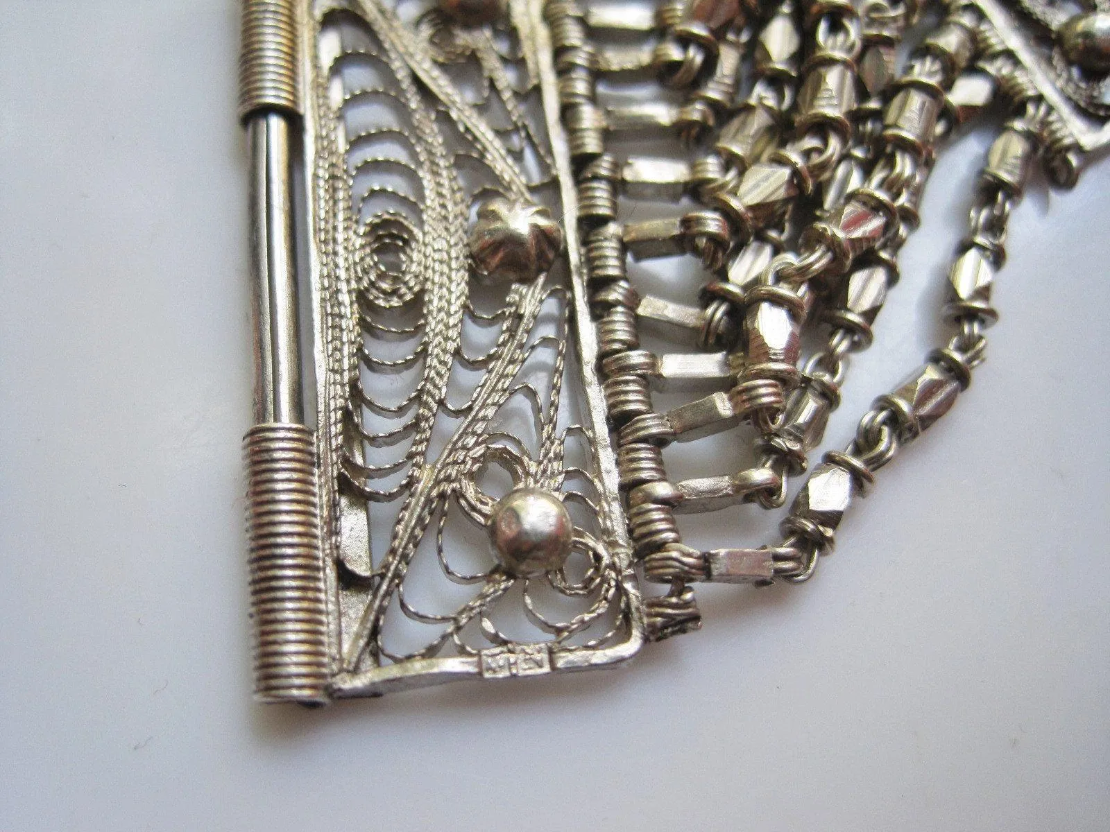 Vintage Egyptian Bracelet 800 Silver and Lapis